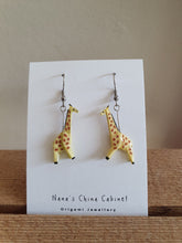 Load image into Gallery viewer, Origami Giraffe Earrings