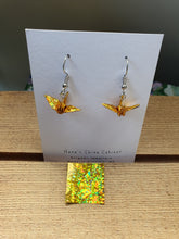 Load image into Gallery viewer, Tiny Origami Cranes Earrings - Gold