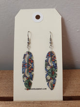Load image into Gallery viewer, Washi Feather Style Earrings © - William Morris, Strawberry Thief