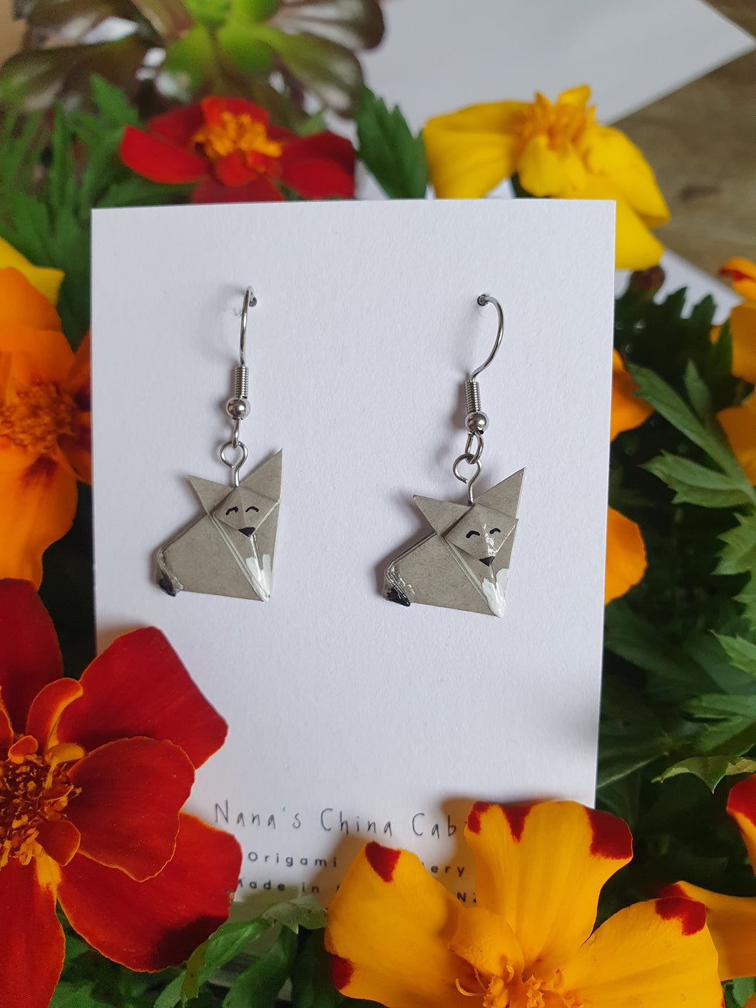 Origami Fox - Grey