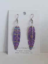 Load image into Gallery viewer, Washi Style Earrings - Gypsy Amethyst ©
