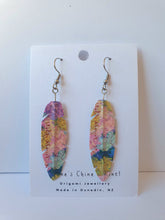 Load image into Gallery viewer, Washi Style Earrings - Monet&#39;s Chrysanthemum  ©
