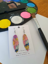 Load image into Gallery viewer, Washi Style Earrings - Monet&#39;s Chrysanthemum  ©
