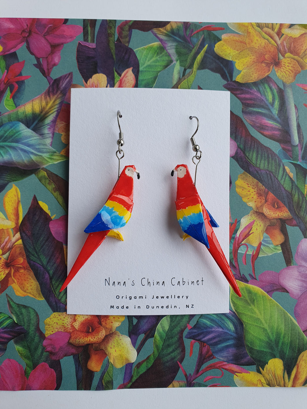 Origami Rosella Earrings